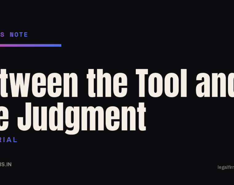 Between the Tool and the Judgment