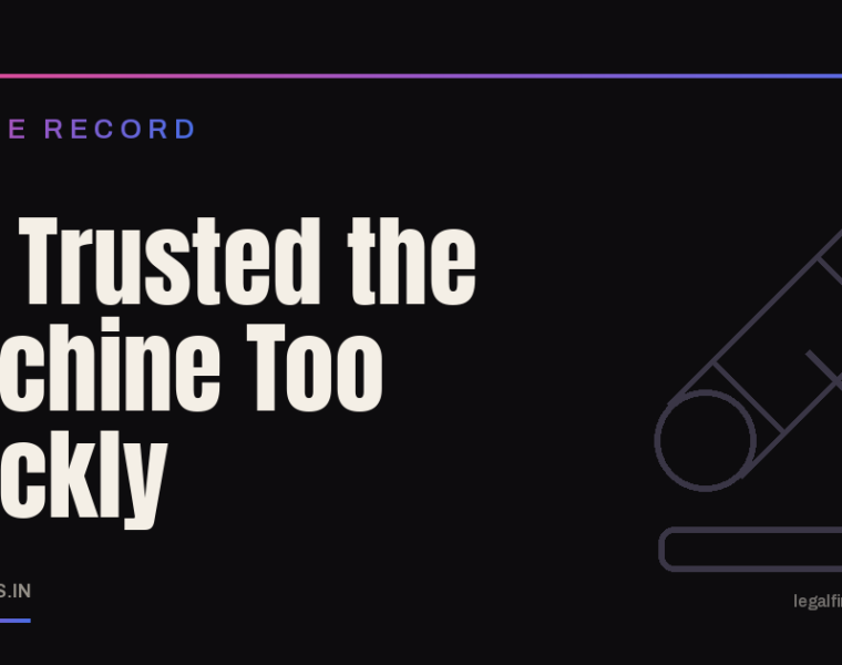 We Trusted the Machine Too Quickly