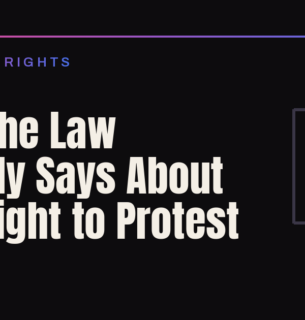 What the Law Actually Says About Your Right to Protest