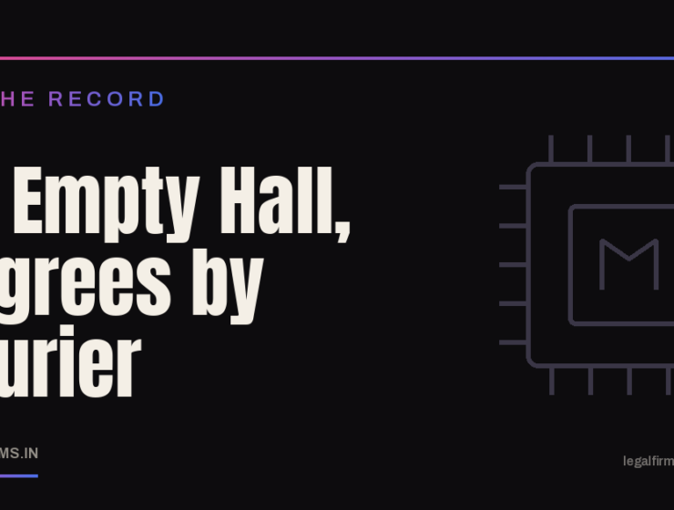 An Empty Hall, Degrees by Courier