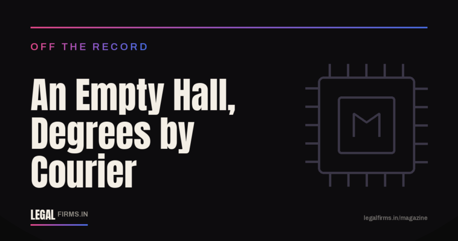 An Empty Hall, Degrees by Courier