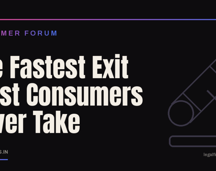 The Fastest Exit Most Consumers Never Take