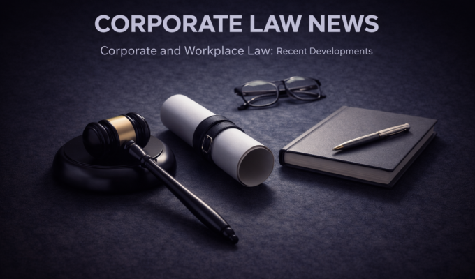 Corporate and Workplace Law- Recent Developments