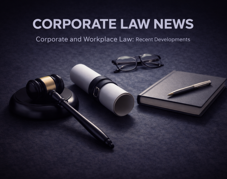 Corporate and Workplace Law- Recent Developments